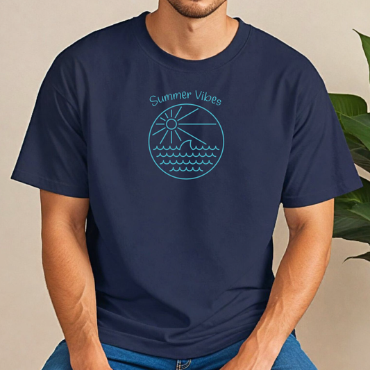 Summer Vibes  T-Shirt - Perfect for Beach Days & Casual Outings - Men's Collection - Comfort Colors