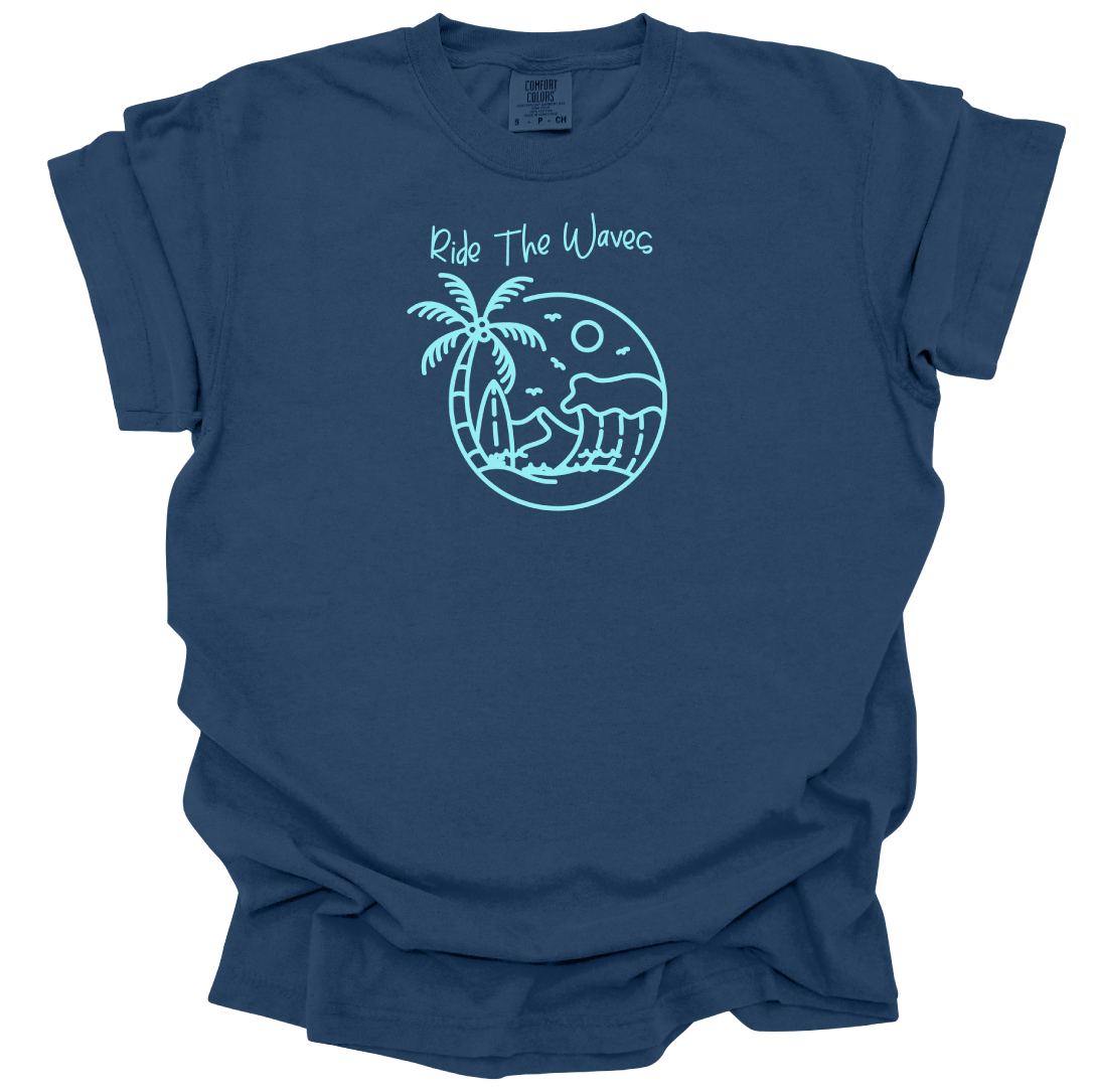 Ride The Waves T-shirt for Beach Lovers - Men's Collection - Comfort Colors