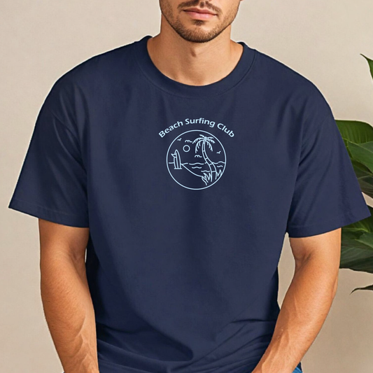 Beach Surfing Club t-shirt - Bella + Canvas surf tee - surfboard design t-shirt - coastal lifestyle apparel