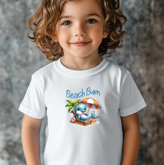 Toddler Beach Bum T-Shirt - Fun Summer Tee for Little Ones