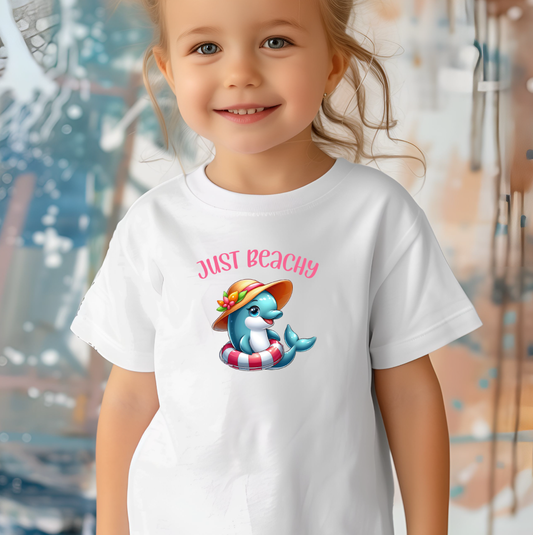 Toddler's Just Beachy Dolphin Tee - Fun Summer Shirt for Kids