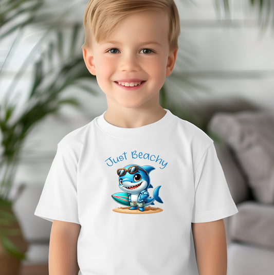 Just Beachy Toddler Tee - Fun Shark Design for Summer Adventures