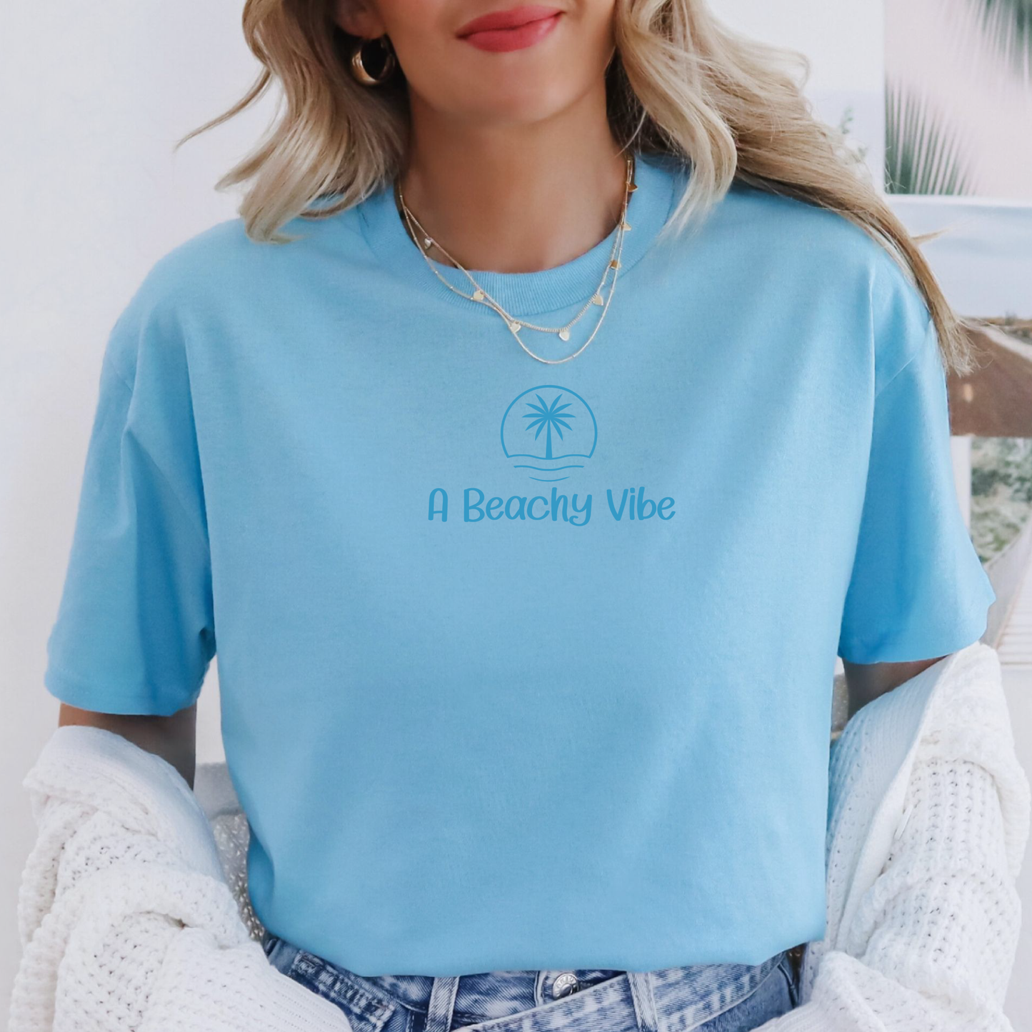 A Beachy Vibe t-shirt - Gildan beach shirt - coastal lifestyle tee